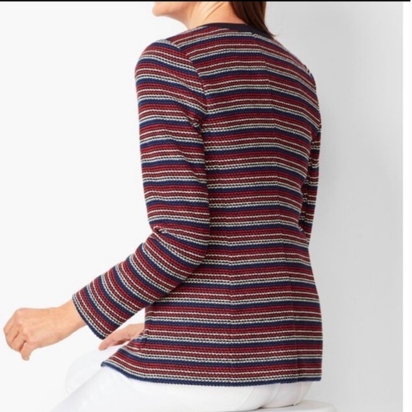 Talbots cotton blend Striped jacket - Picture 2 of 8